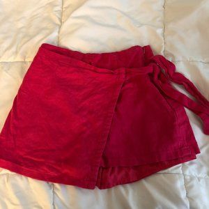 Pink tie skort